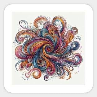 Psychedelic looking abstract illustration swirls Sticker